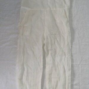 Ozma California White Linen Jumpsuit Size Small S